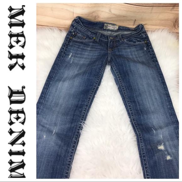 💕SALE💕 MEK Malibu Premium Distressed Denim Jeans - Picture 4 of 8